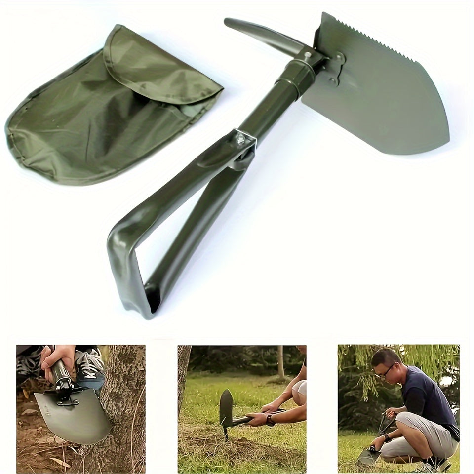 Woolpack Folding Survival Shovel – Stainless Steel, 15-Function Tool