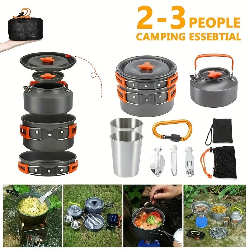 Woolpack Camping Cookware Set – Aluminum Alloy, Portable Outdoor Kitchen