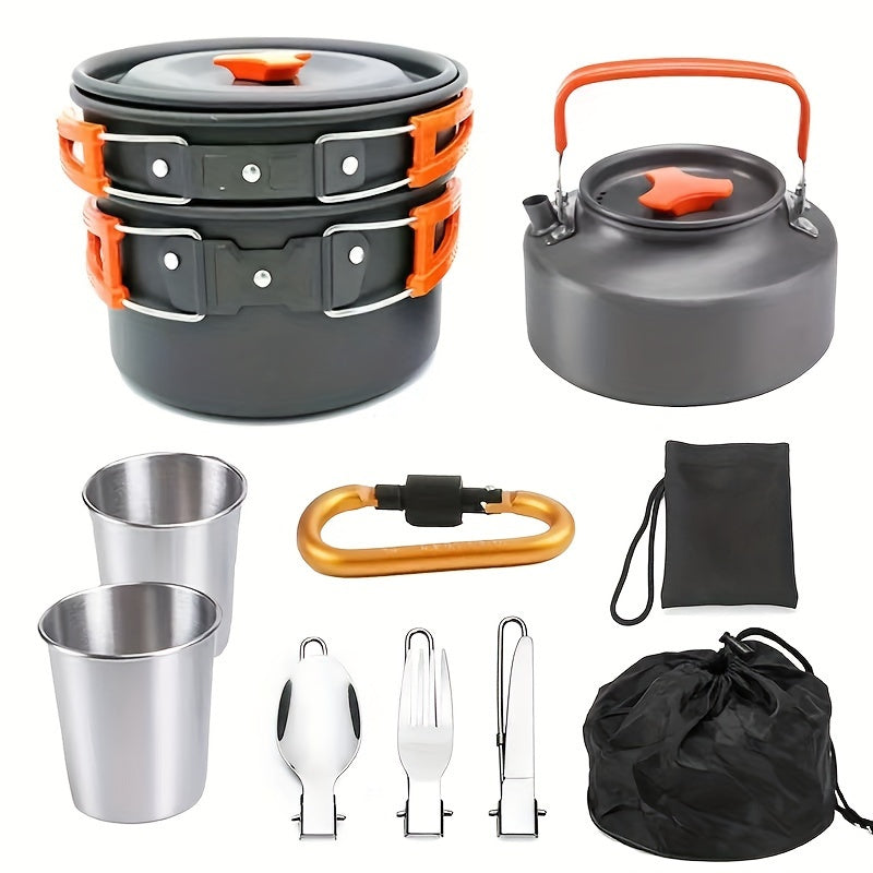 Woolpack Camping Cookware Set – Aluminum Alloy, Portable Outdoor Kitchen