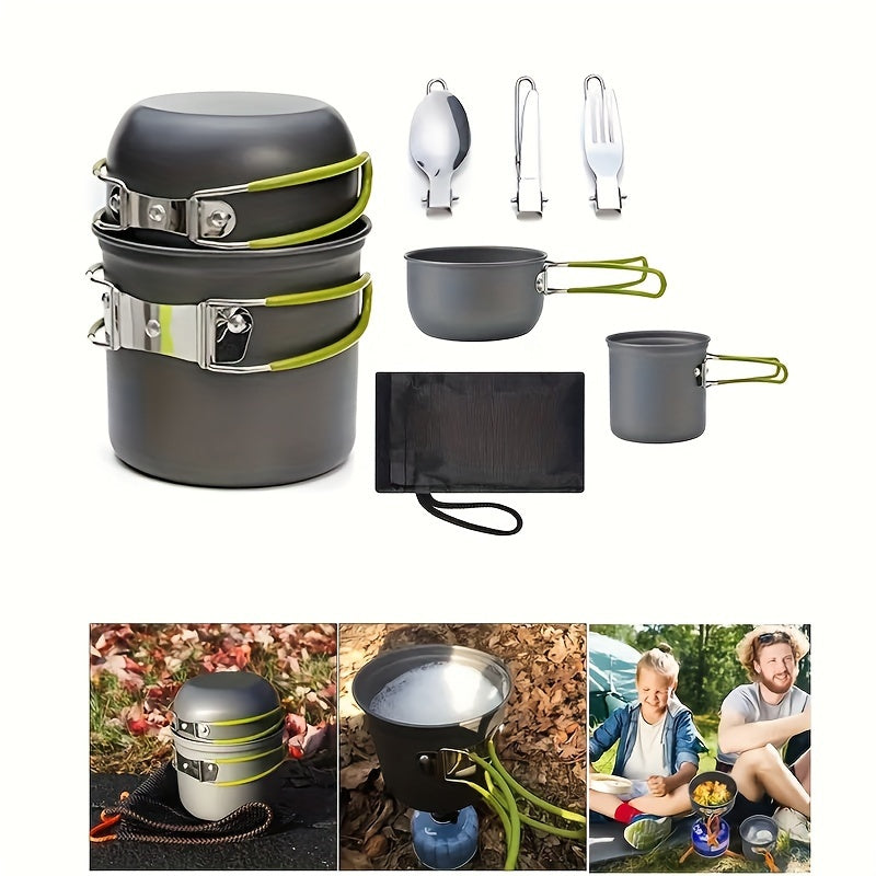 Woolpack Camping Cookware Set – Aluminum Alloy, Portable Outdoor Kitchen