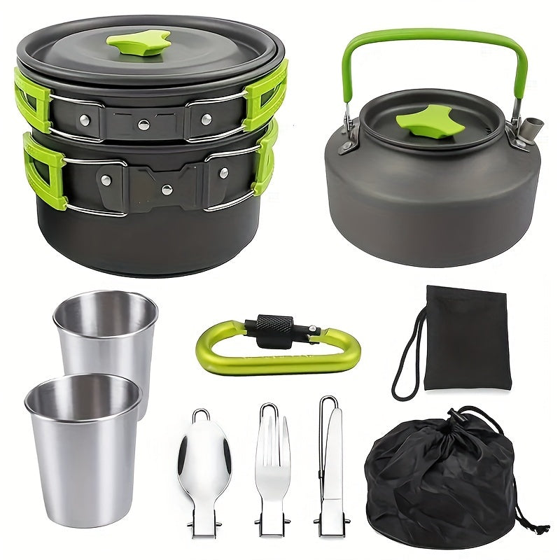 Woolpack Camping Cookware Set – Aluminum Alloy, Portable Outdoor Kitchen