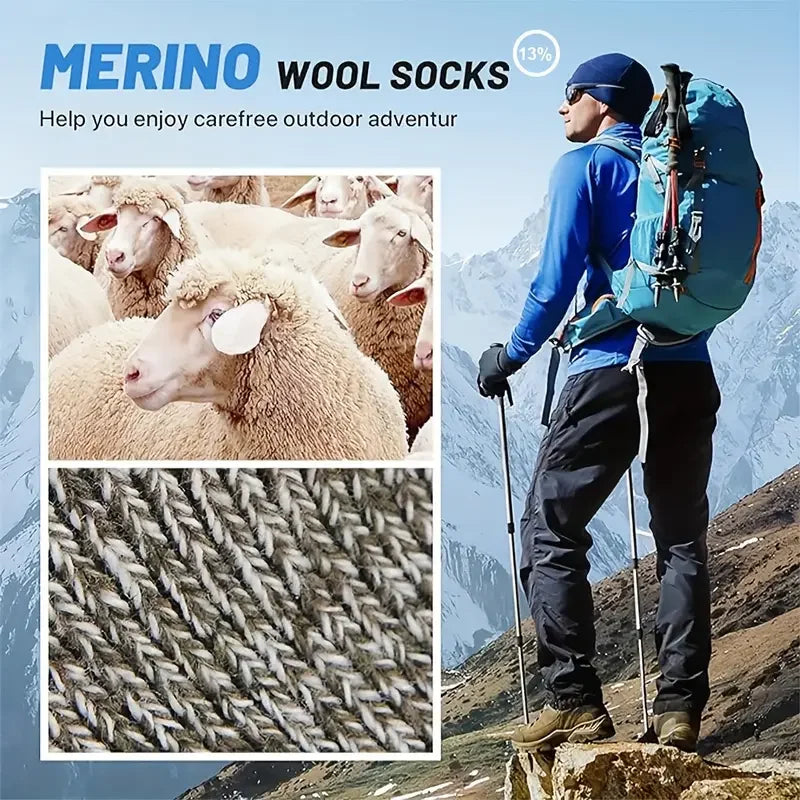 Woolpack Merino Wool Hiking Socks – 5-Pair
