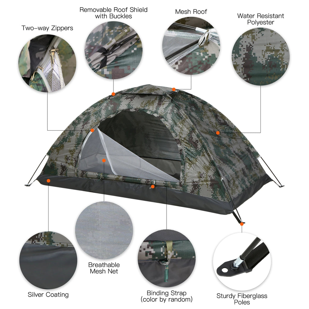 Woolpack Ultralight Trekking Tent – 1–2 Person, UPF 30+ UV Protection, Single-Layer Summer Shelter