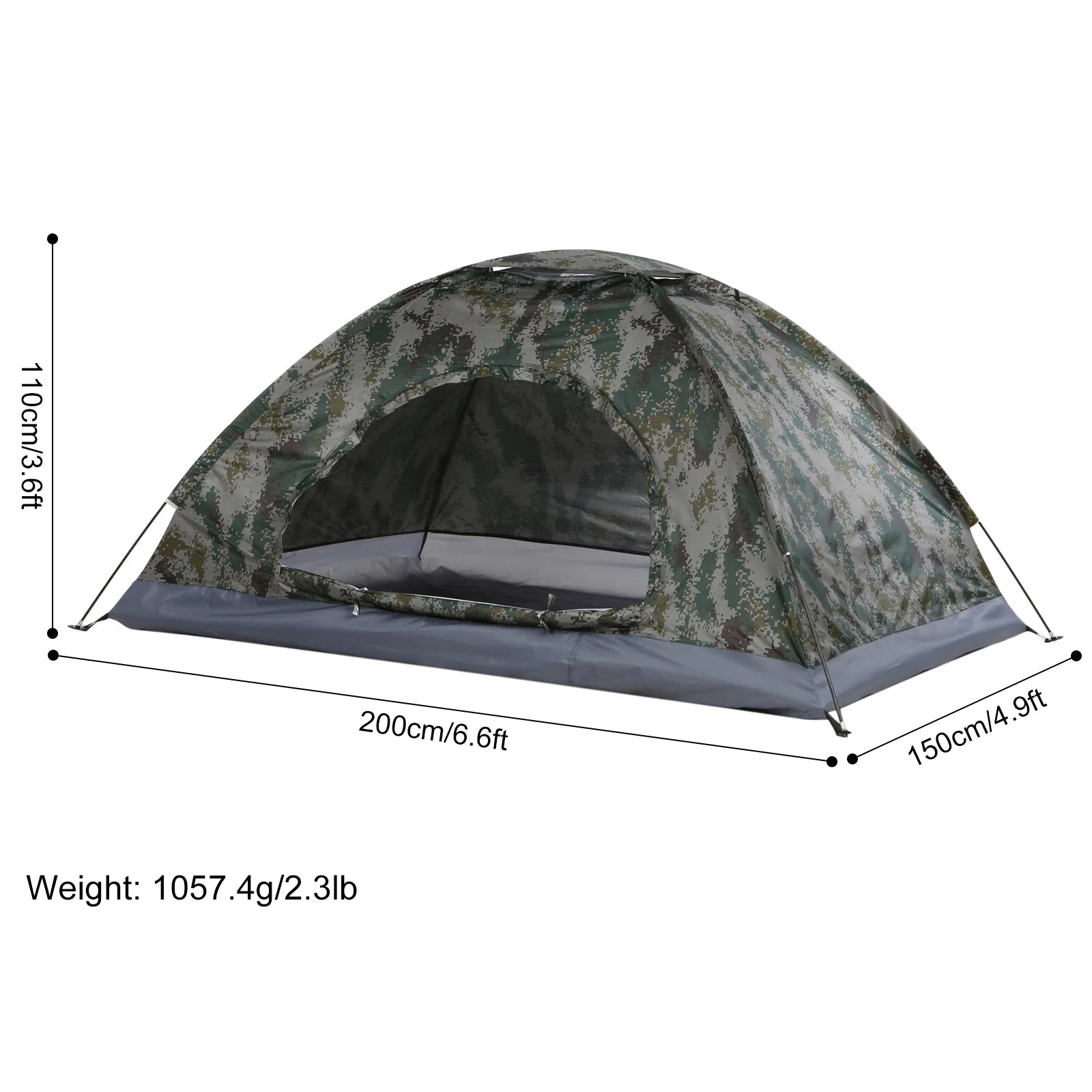 Woolpack Ultralight Trekking Tent – 1–2 Person, UPF 30+ UV Protection, Single-Layer Summer Shelter