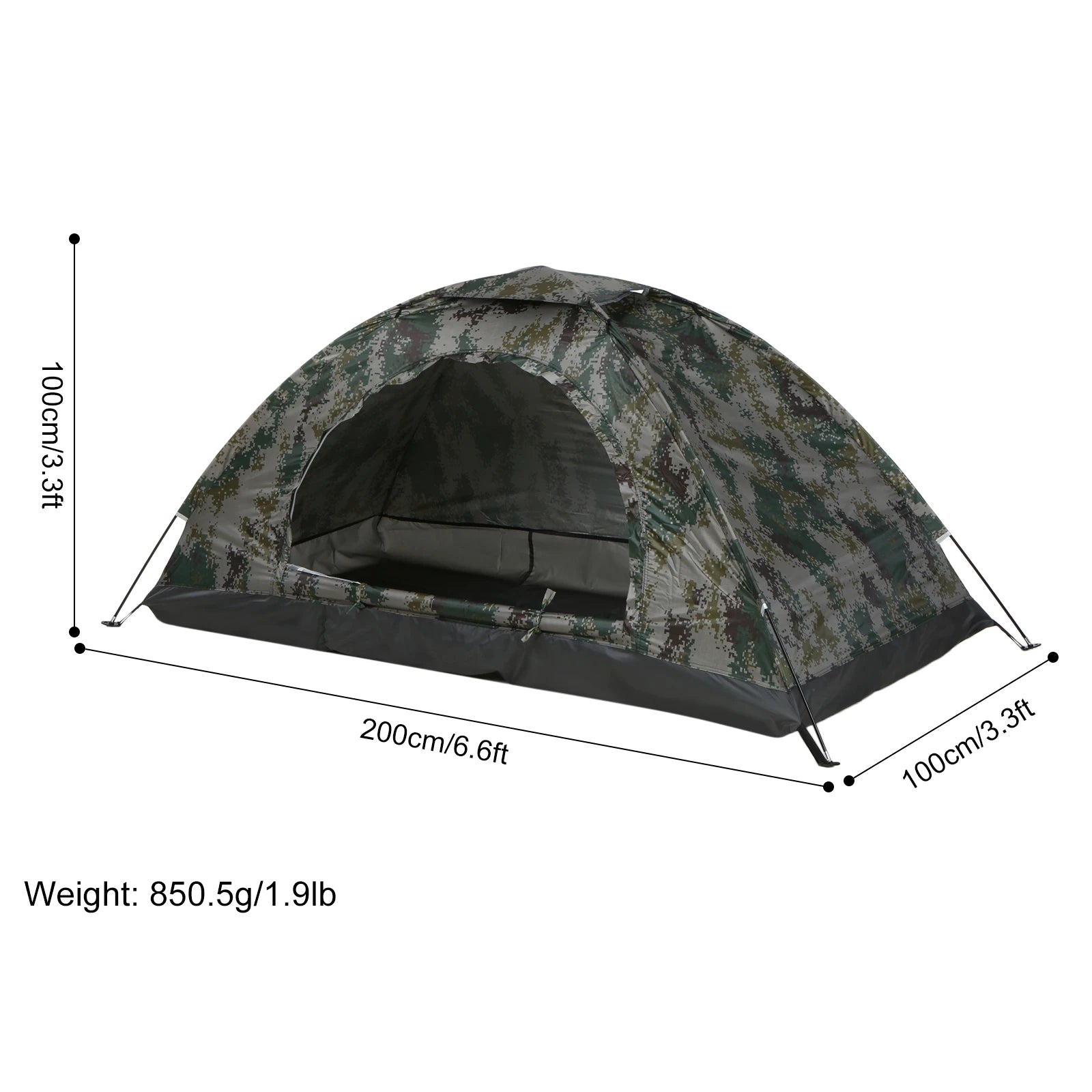 Woolpack Ultralight Trekking Tent – 1–2 Person, UPF 30+ UV Protection, Single-Layer Summer Shelter