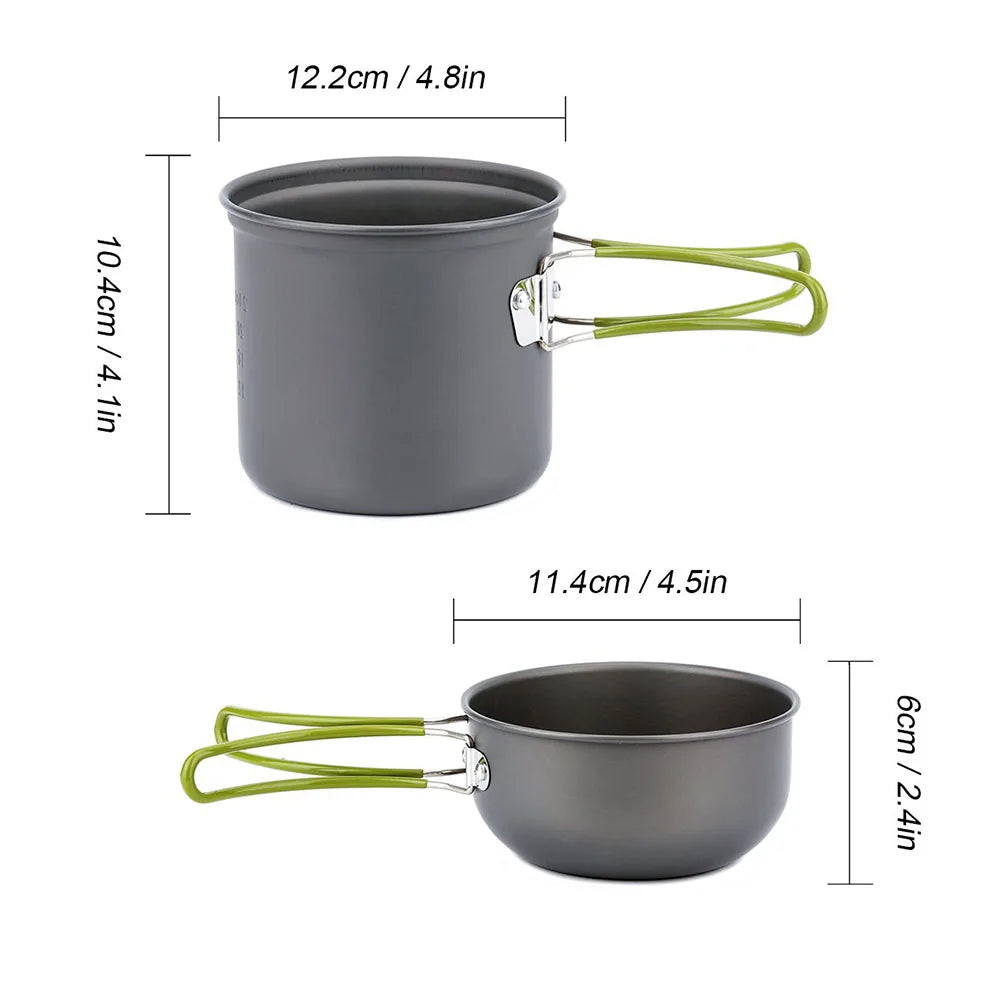 Woolpack Ultralight Camping Cookware Set – Portable Aluminum Pot Kit (0.8L)
