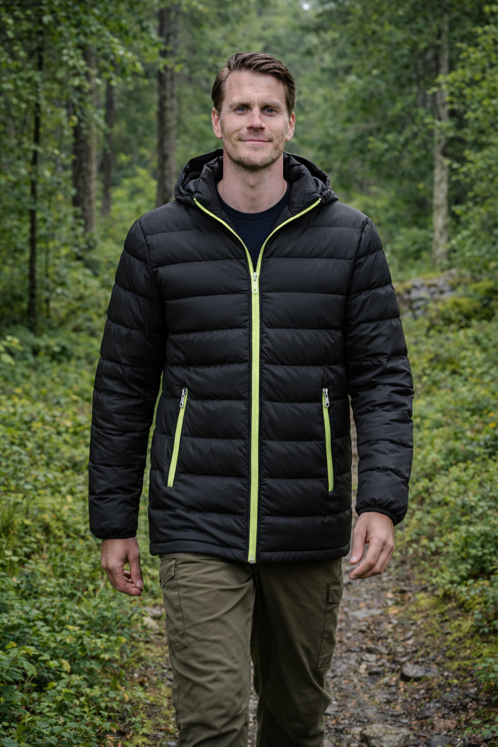 Woolpack Men’s Winter Padded Jacket – Warm Casual Stand-Collar Coat