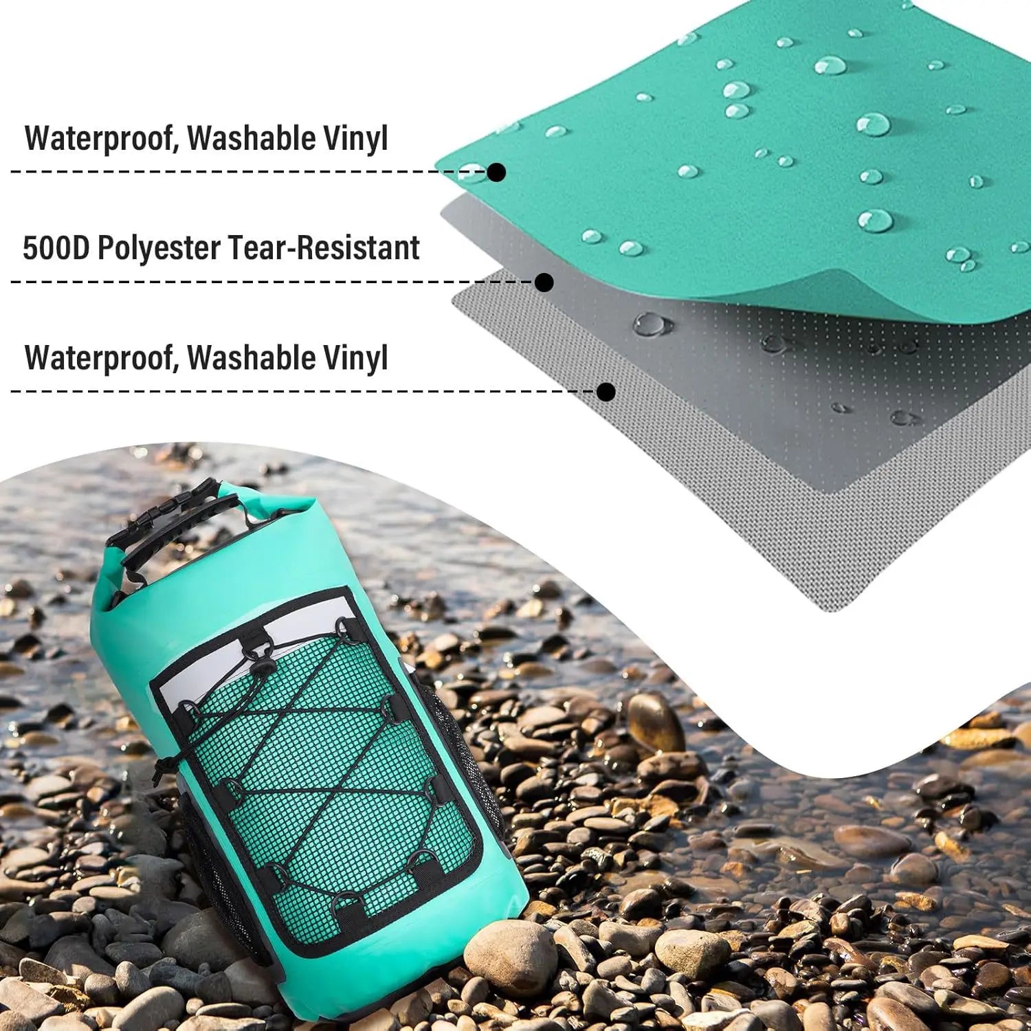 Woolpack Waterproof 25L Roll-Top Dry Bag Backpack