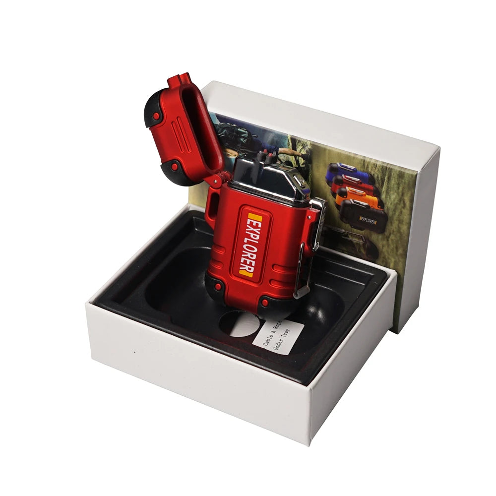 Woolpack Dual-Arc Electric Lighter – Waterproof, USB Rechargeable