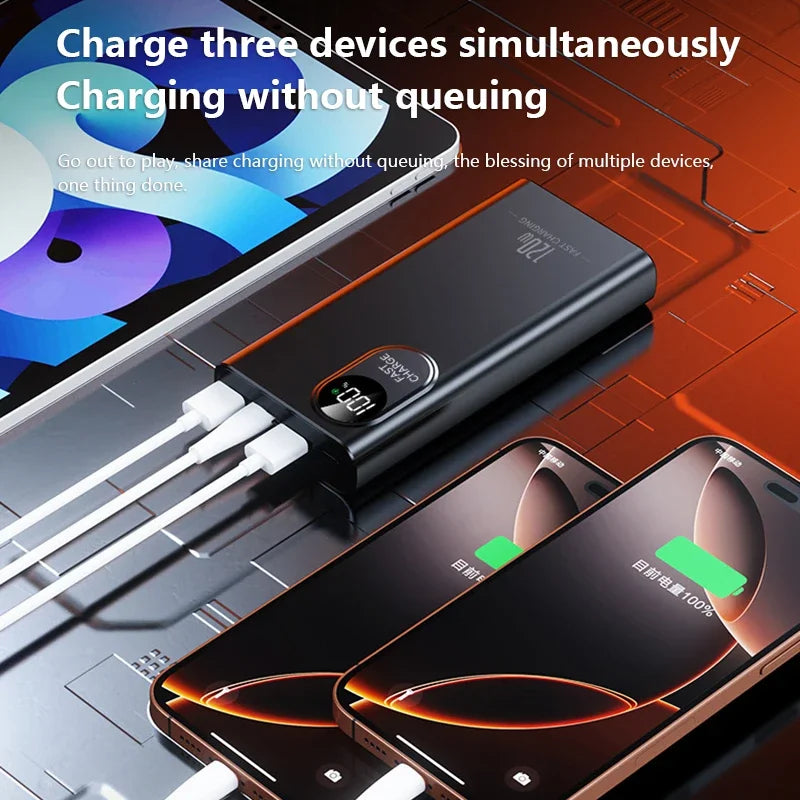 Xiaomi x Woolpack 120W Fast-Charge Power Bank – High-Capacity Portable Battery (10,000–50,000mAh)