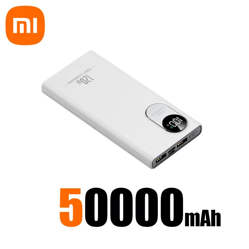 Xiaomi x Woolpack 120W Fast-Charge Power Bank – High-Capacity Portable Battery (10,000–50,000mAh)