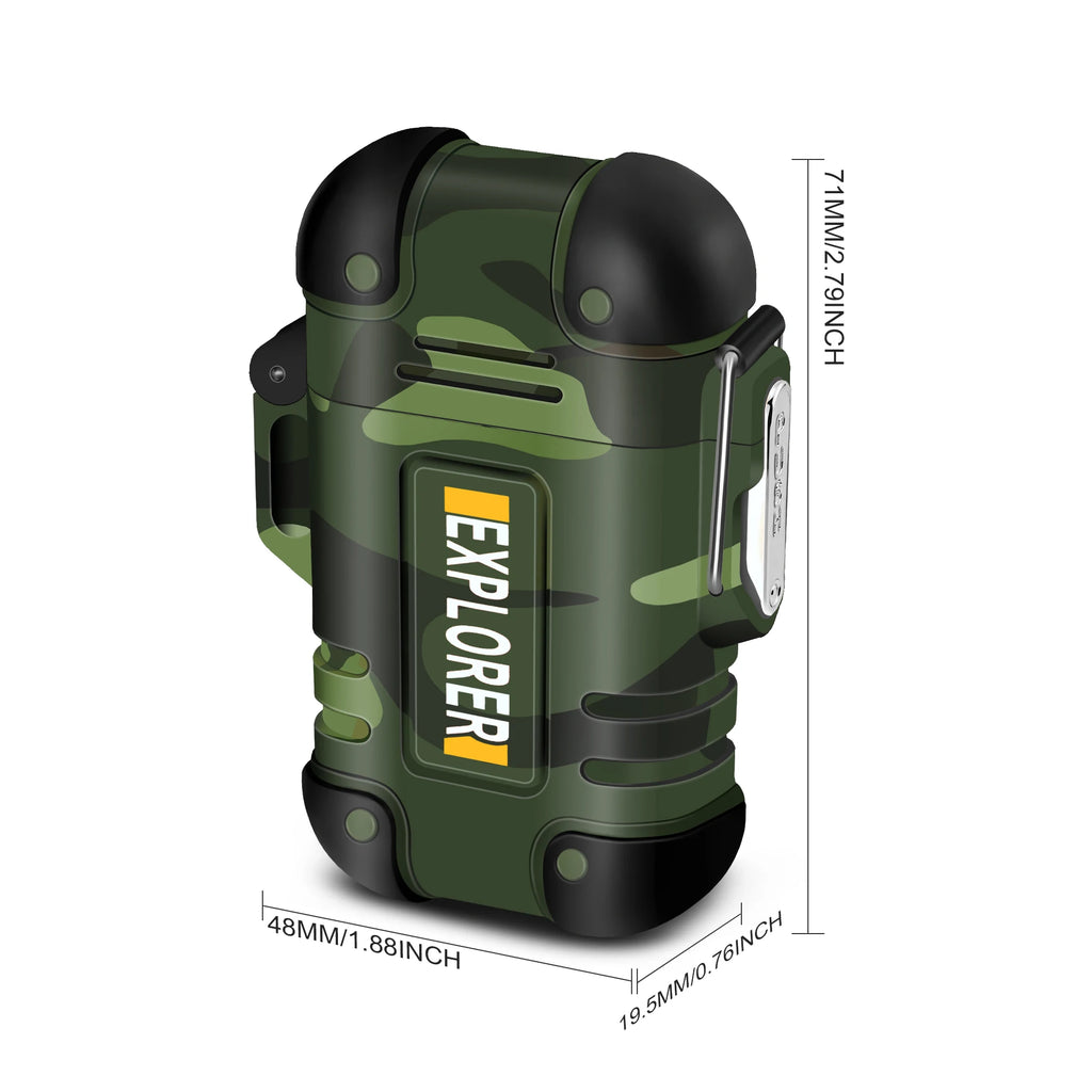 Woolpack Dual-Arc Electric Lighter – Waterproof, USB Rechargeable