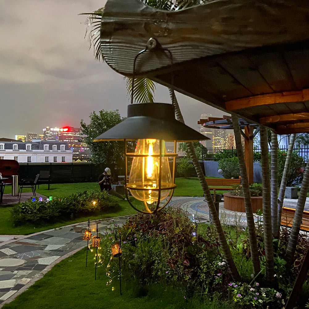 Woolpack Solar Lantern Lamp – Waterproof Vintage Hanging Light