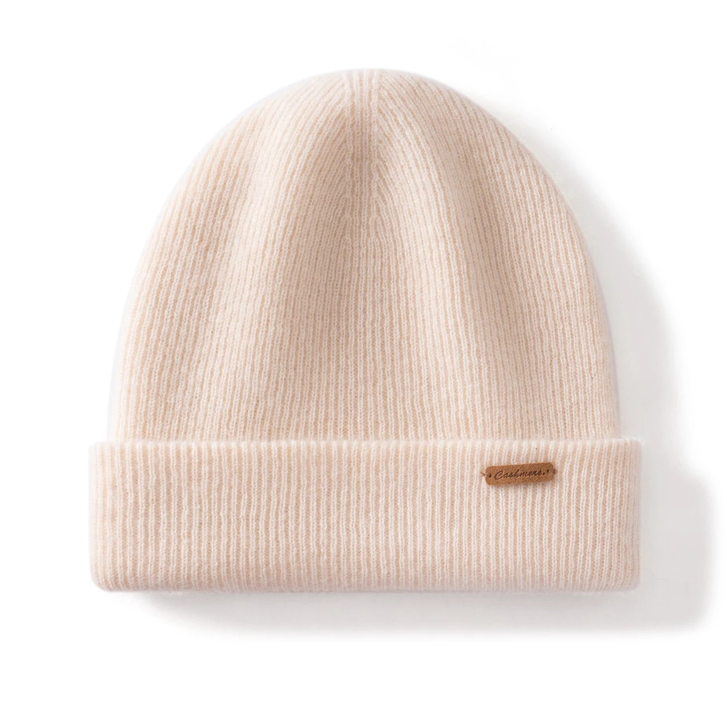 Woolpack cashmere beanie for men and women in solid knit design