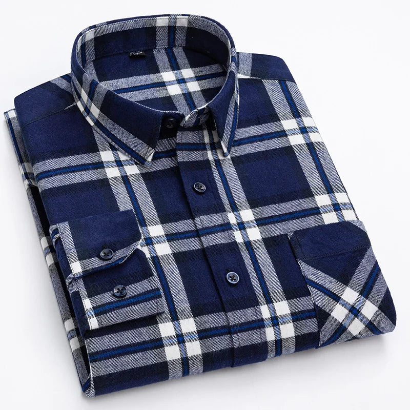Woolpack plaid flannel shirt for outdoor and casual use