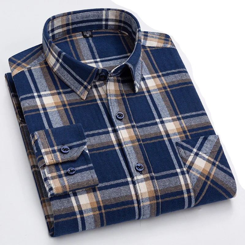 Woolpack plaid flannel shirt for outdoor and casual use