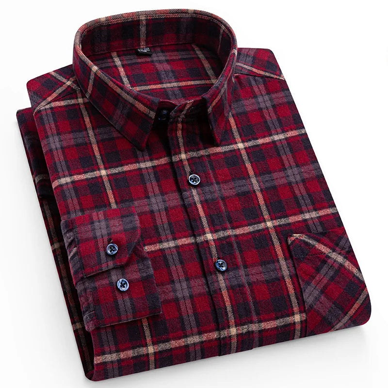 Woolpack plaid flannel shirt for outdoor and casual use