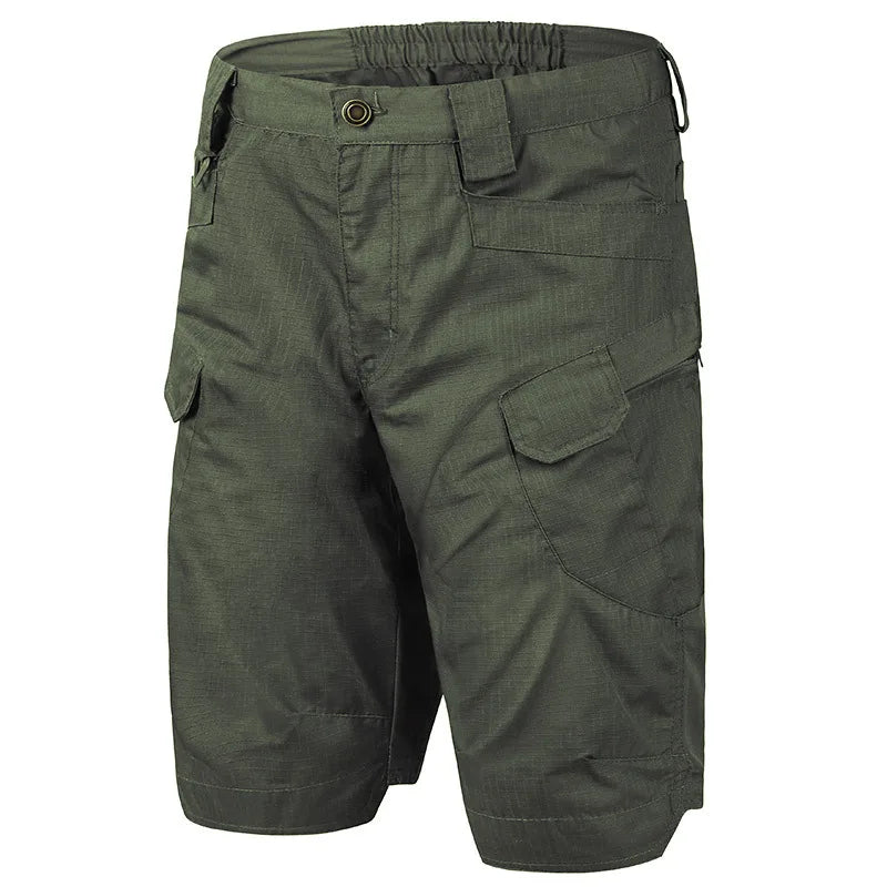 Woolpack tactical cargo shorts for men with multi-pocket outdoor workwear design