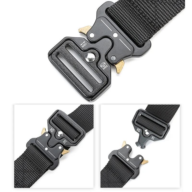 Woolpack tactical nylon belt with quick release buckle for outdoor and everyday use