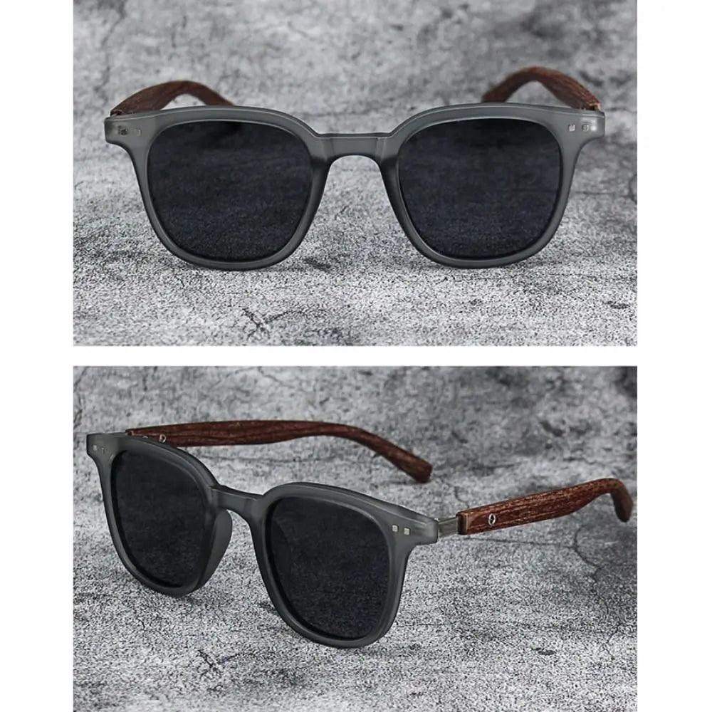 Woolpack Retro Wood-Grain Sunglasses – UV Protection