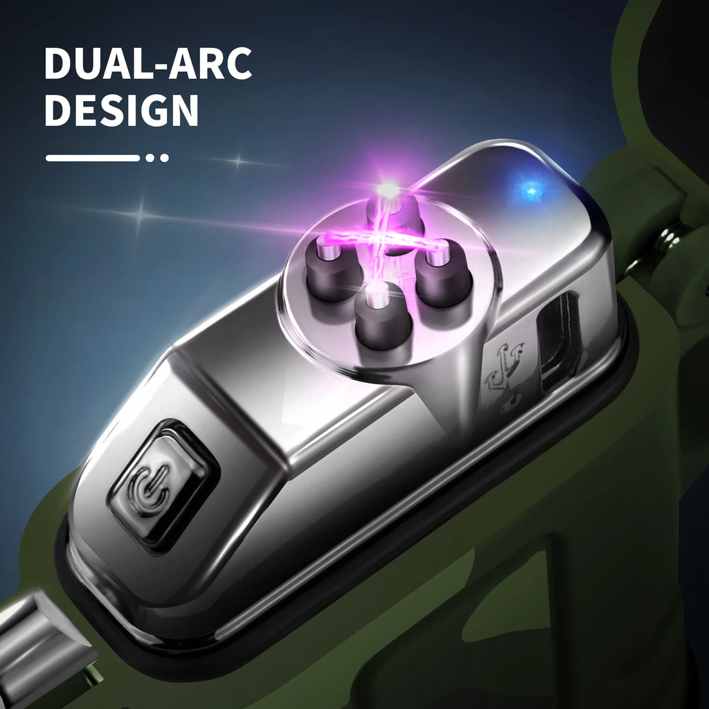 Woolpack Dual-Arc Electric Lighter – Waterproof, USB Rechargeable