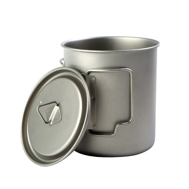 Woolpack Ultralight Titanium Camping Cup – 450–750 ml with Folding Handle