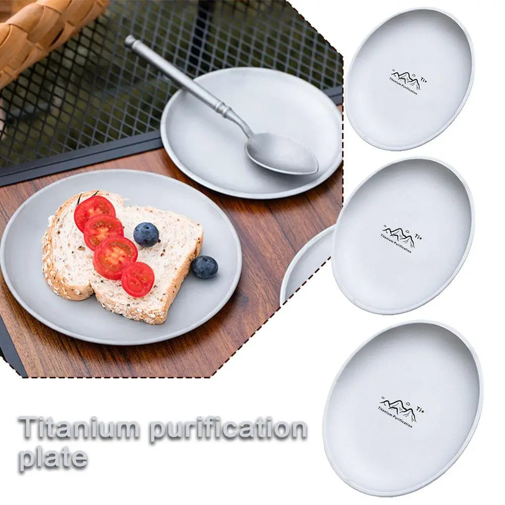 Woolpack Titanium-Purified Camping Plate – Lightweight Stainless Steel Outdoor Dinnerware