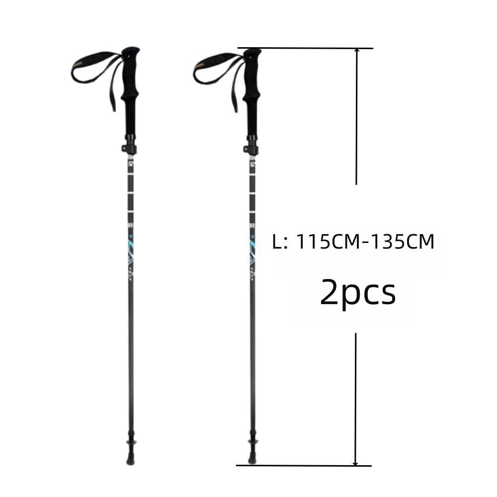 Woolpack Ultralight Carbon Fiber Trekking Poles – Antishock, Collapsible