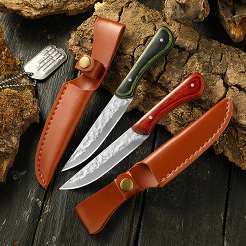 Woolpack Compact Outdoor Cleaver – Wooden Handle, Stainless Steel Blade