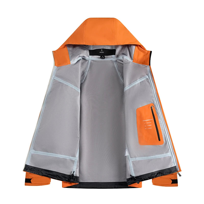 Woolpack waterproof outdoor jacket with windproof breathable design for hiking and trekking