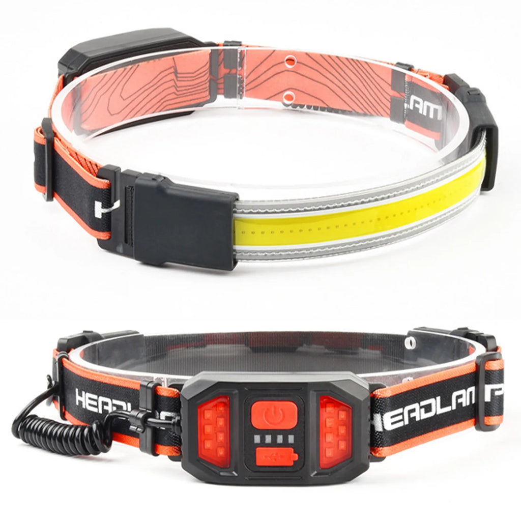 Woolpack Wide-Beam Headlamp with Taillight – USB Rechargeable