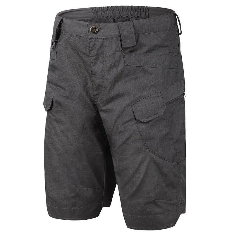 Woolpack tactical cargo shorts for men with multi-pocket outdoor workwear design