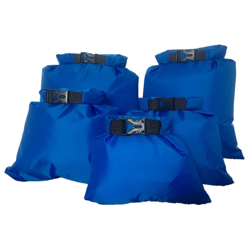 Woolpack 5-Pack Waterproof Dry Bags – Ultralight Outdoor Storage Set (1.5L–6L)