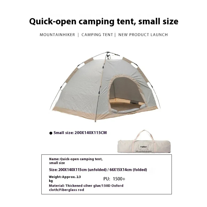Woolpack Quick-Open Camping Tent – 3–4 Person, Rainproof