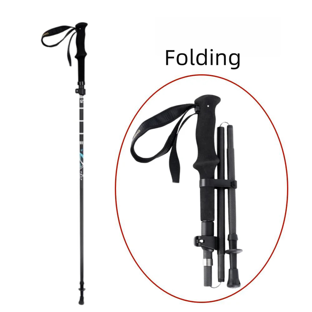 Woolpack Ultralight Carbon Fiber Trekking Poles – Antishock, Collapsible