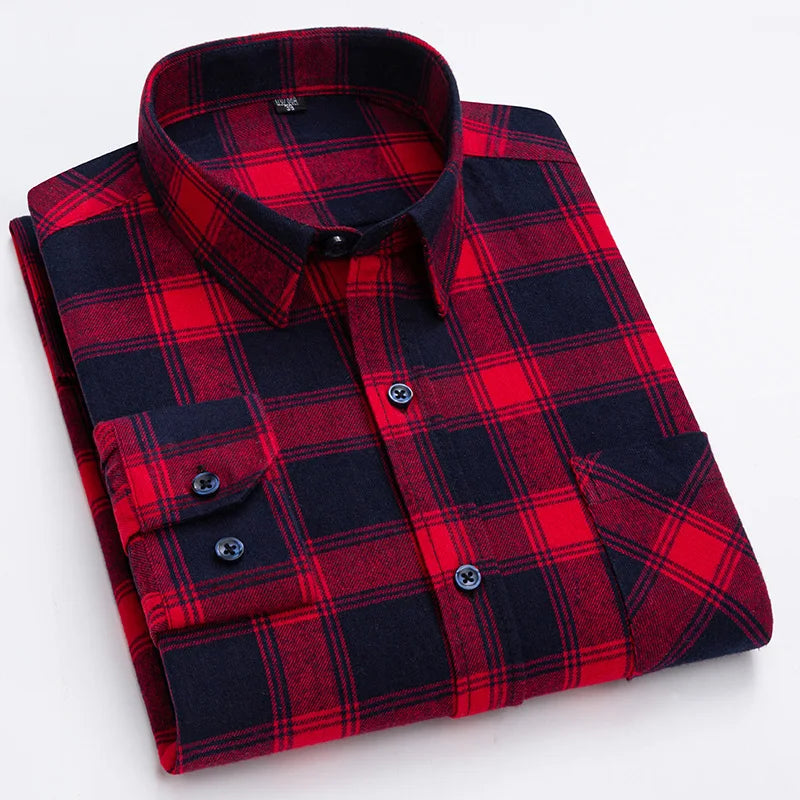 Woolpack plaid flannel shirt for outdoor and casual use