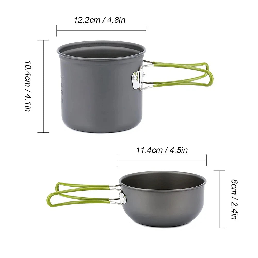 Woolpack Ultralight Camping Cookware Set – Portable Aluminum Pot Kit (0.8L)