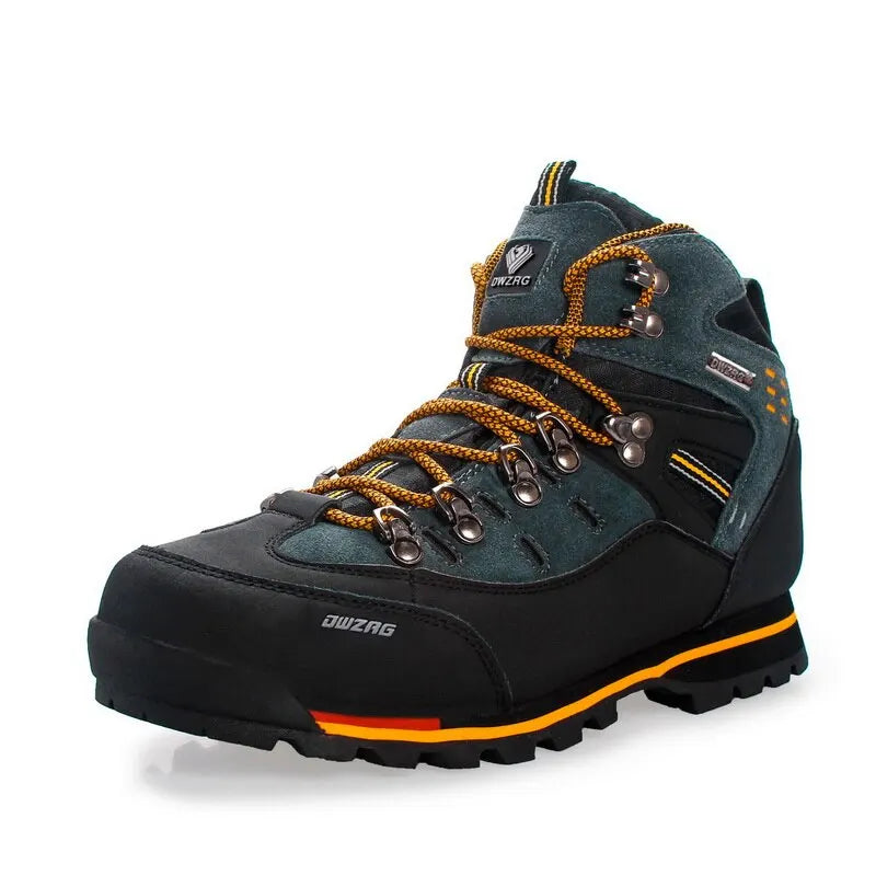 Woolpack Men’s Waterproof Hiking Boots – High-Top Leather Outdoor Trek Shoes - Woolpack Hiking Gear