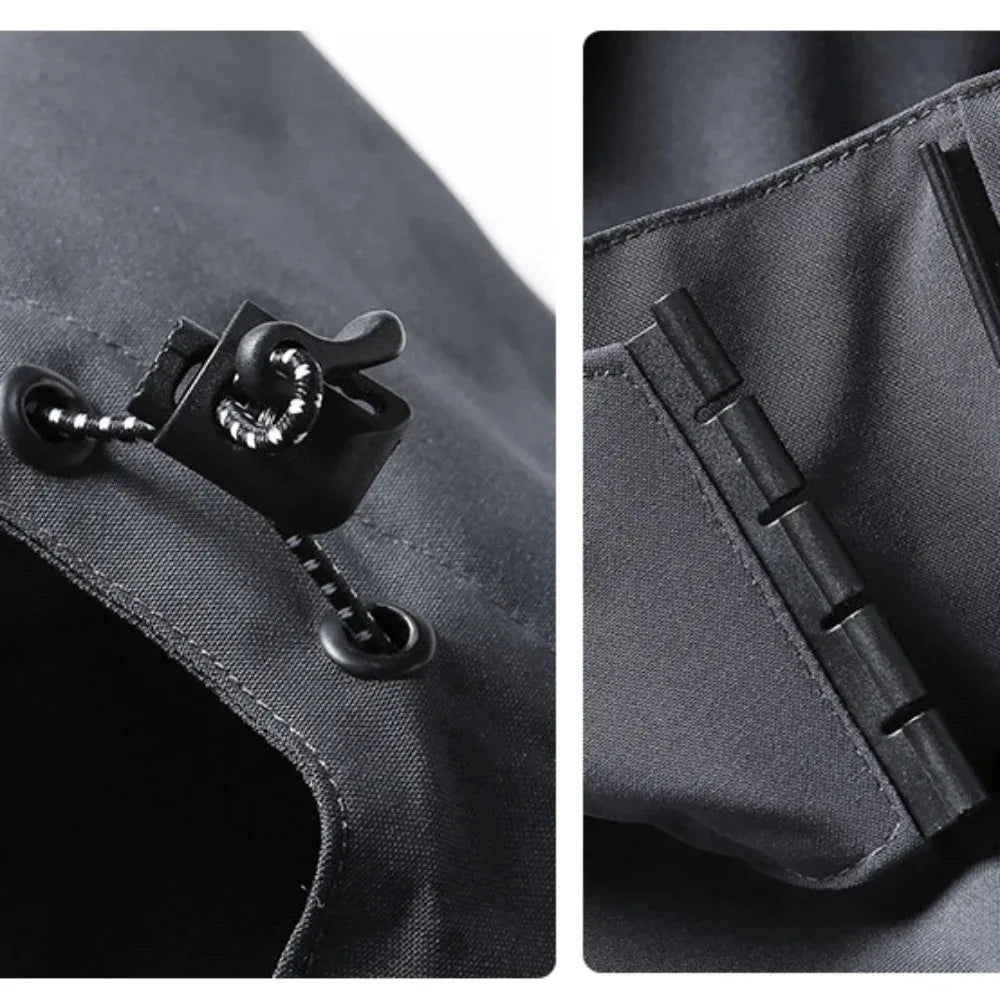 Men's Waterproof Rain Jacket Lightweight Outer Hooded Outdoor Raincoat Hiking Windproof Jacket Climbing Outdoor Jackets - Woolpack Hiking Gear