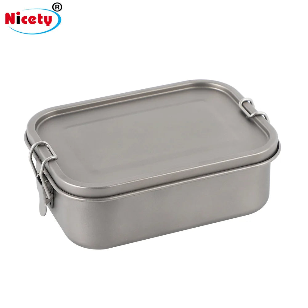 Woolpack Titanium Bento Box – Ultralight Lunch Container with Utensil Set
