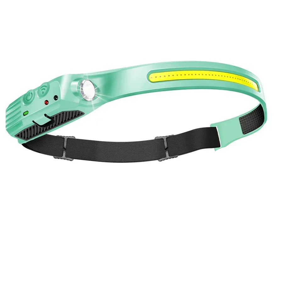 Woolpack COB LED Headlamp – USB Rechargeable Sensor Headlight (Wide 230° Beam) - Woolpack Hiking Gear