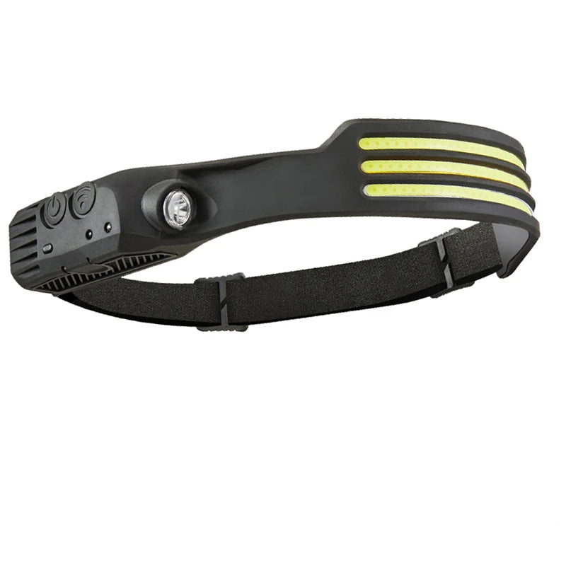 Woolpack COB LED Headlamp – USB Rechargeable Sensor Headlight (Wide 230° Beam) - Woolpack Hiking Gear