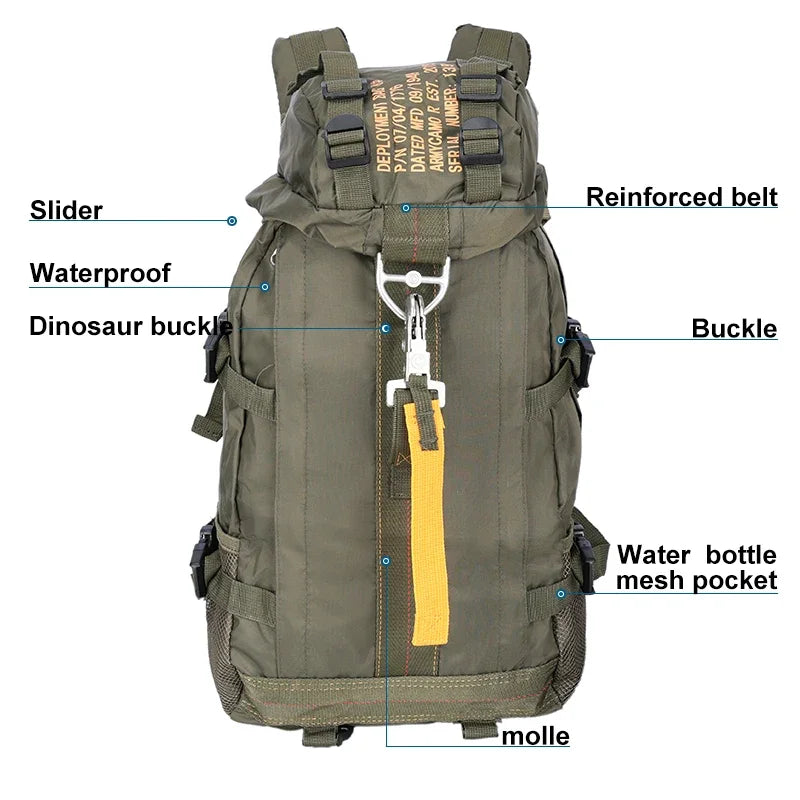 Woolpack Tactical Backpack 20L - 35L – Nylon, Multi-Pocket