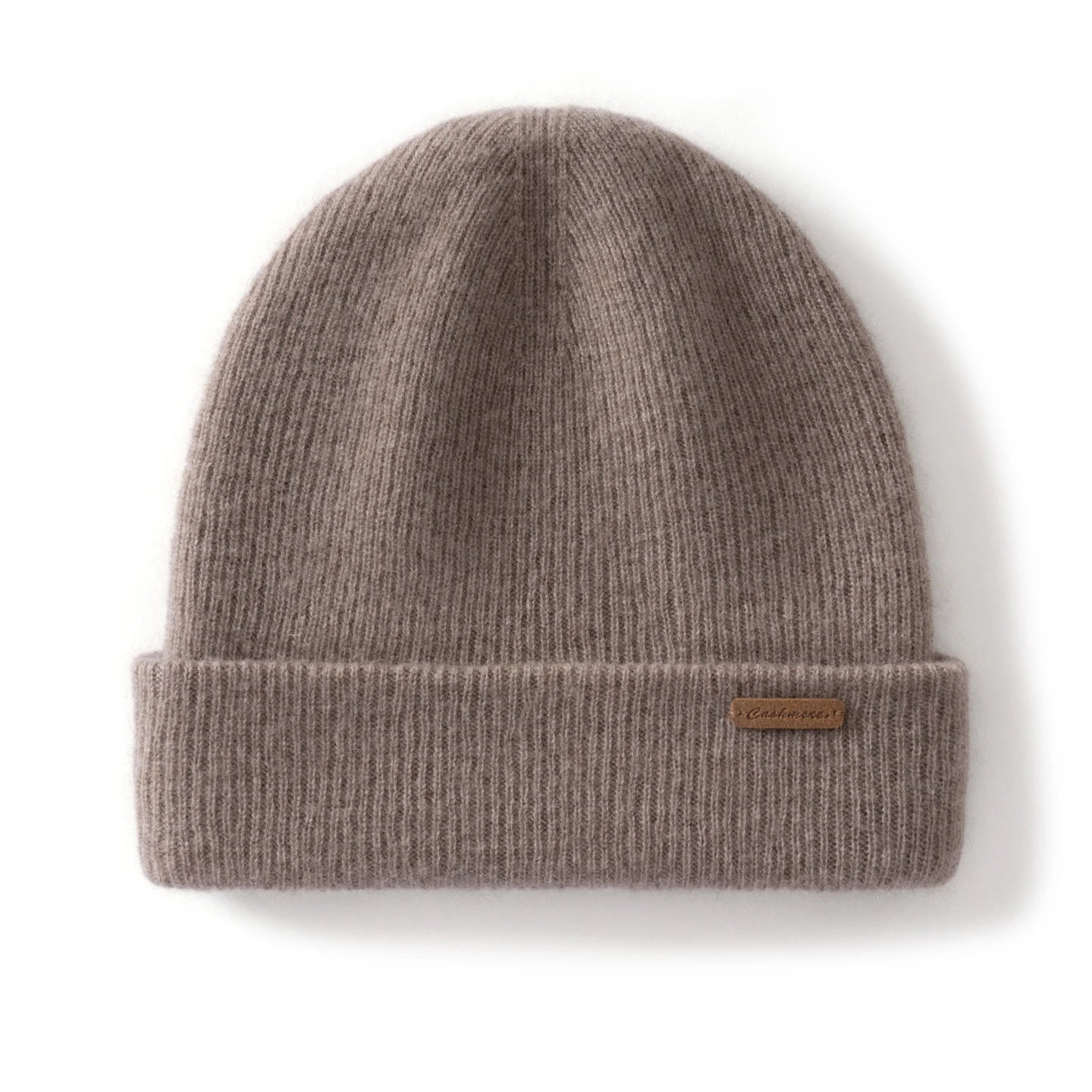 Woolpack cashmere beanie for men and women in solid knit design