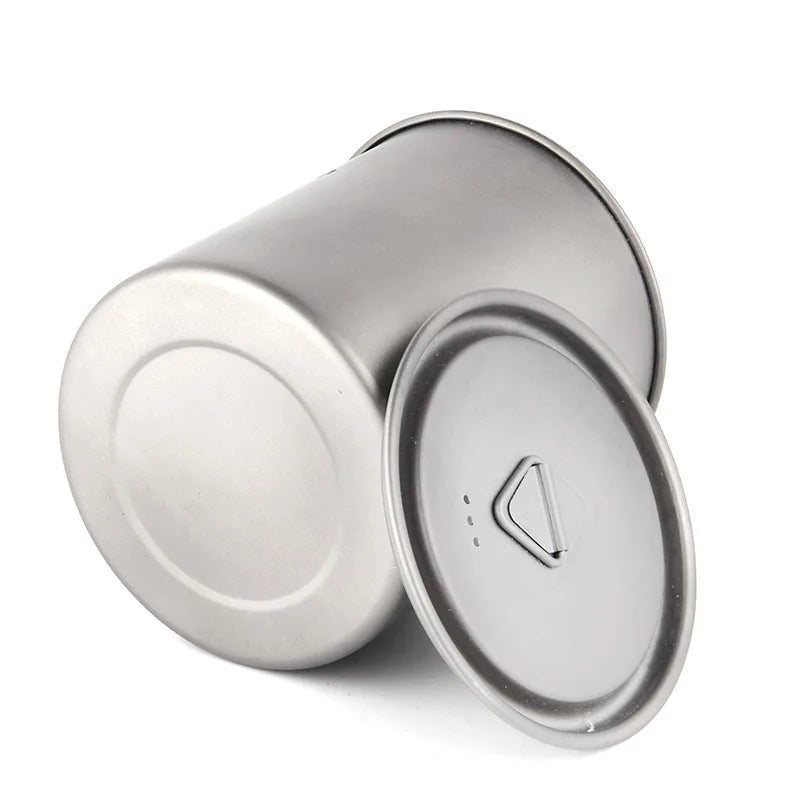 Woolpack Ultralight Titanium Camping Cup – 450–750 ml with Folding Handle