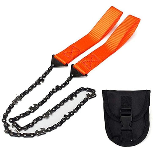 Woolpack 24" Pocket Chain Rope Saw – Portable Hand Saw for Camping & Survival