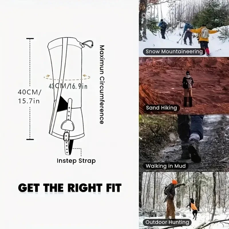 Woolpack Waterproof Hiking Gaiters – Breathable Outdoor Leg Covers