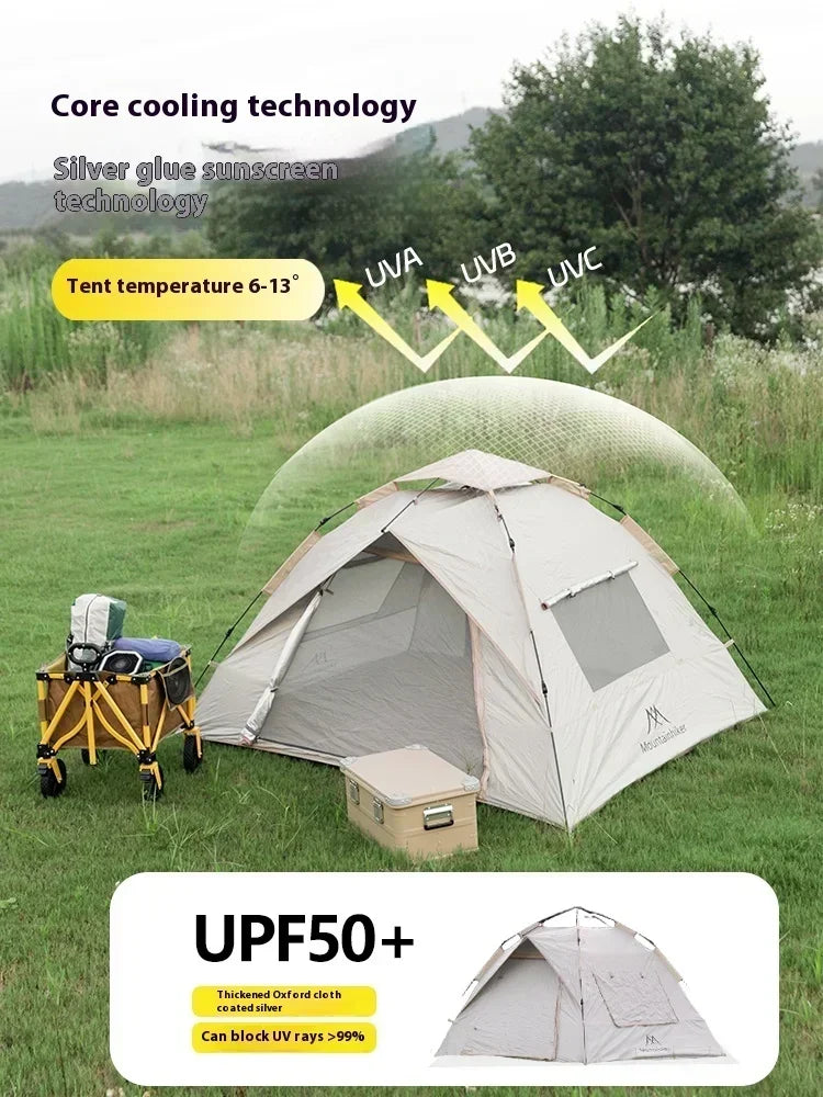 Woolpack Quick-Open Camping Tent – 3–4 Person, Rainproof