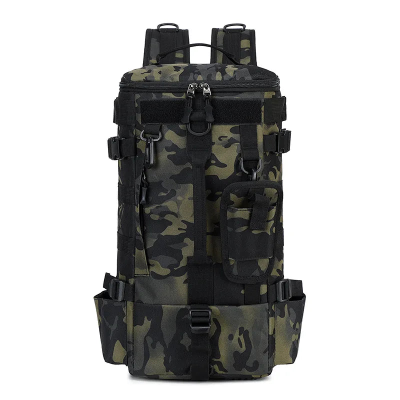 Woolpack Tactical Fishing Backpack – Waterproof Molle Gear Bag with Rod Holders