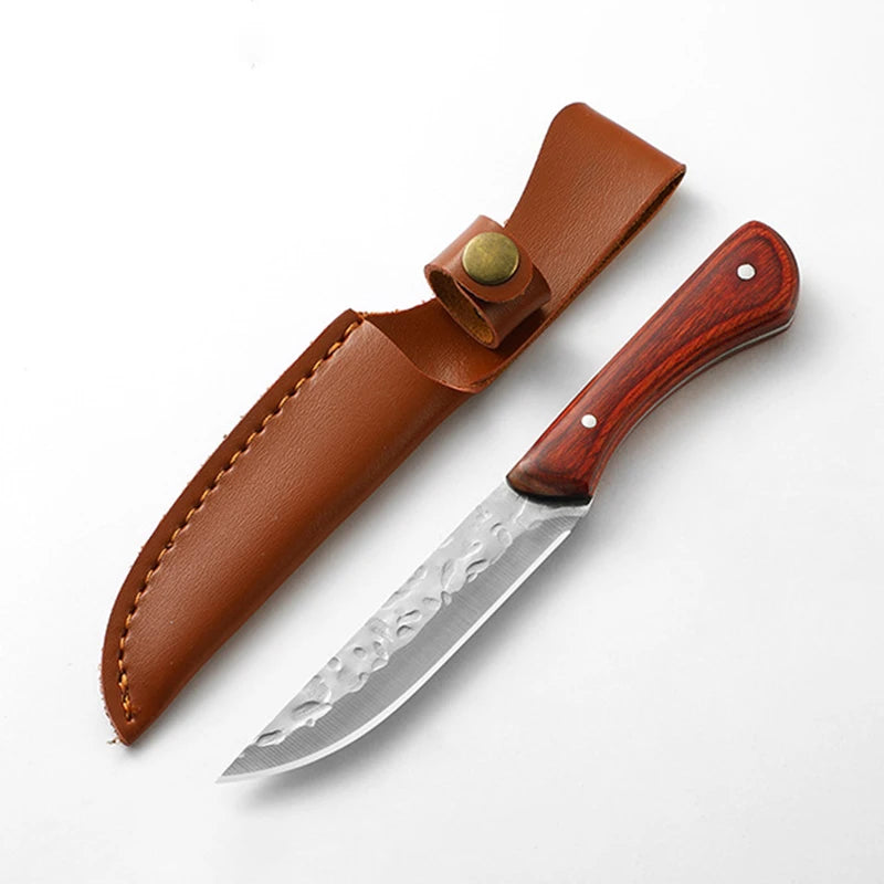 Woolpack Compact Outdoor Cleaver – Wooden Handle, Stainless Steel Blade